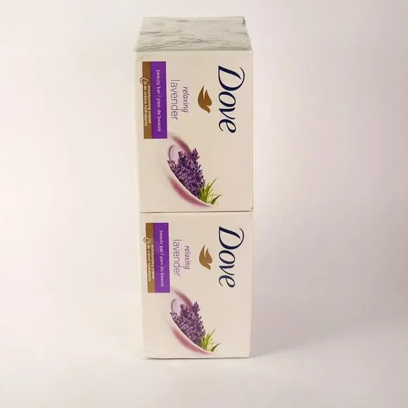 6 Bars Dove Relaxing Lavender Beauty‎ Bar with Lavender Chamomile Scent 3.75oz - Picture 2 of 4